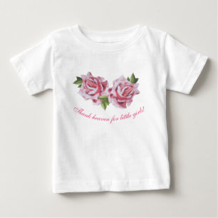 Camiseta Para Bebê Rosas escultóricas em T-Shirt