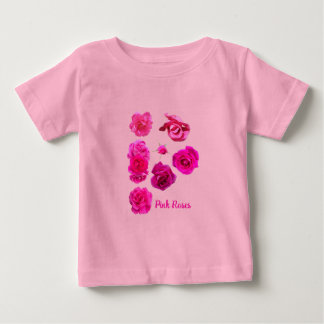 Camiseta Para Bebê Rosas Rosas