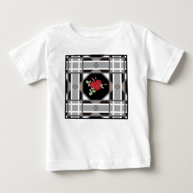 Camiseta Para Bebê Rosas vermelhas, retrato (Frente)