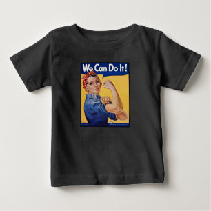Camiseta Para Bebê Rosie a Rebitadeira: Mulheres Fortes e Empoderamen