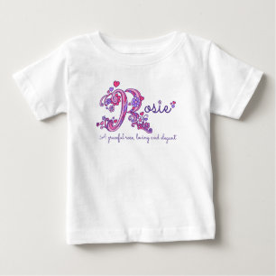 Camiseta Para Bebê Rosie name e significa roupas para meninas