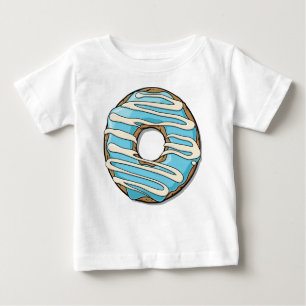 Camiseta Para Bebê Rosquinha Azul, Noz, Icagem, Glacé, Vidro