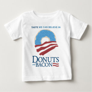 Camiseta Para Bebê Rosquinhas e bacon: Gosto que nós podemos