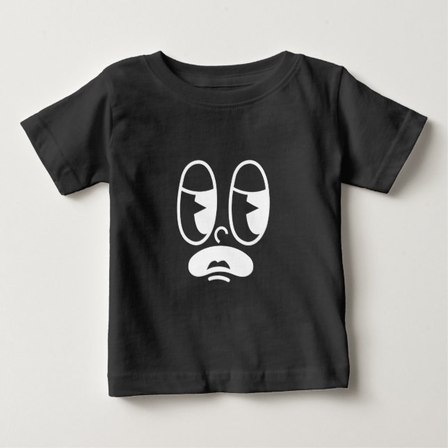 Camiseta Para Bebê Rosto de Falha Atordoado (Frente)