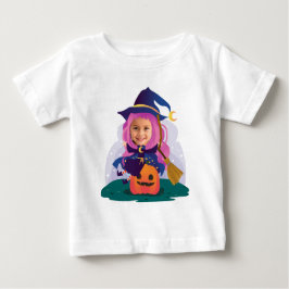 Camiseta Para Bebê Rosto de Menina Personalizado 