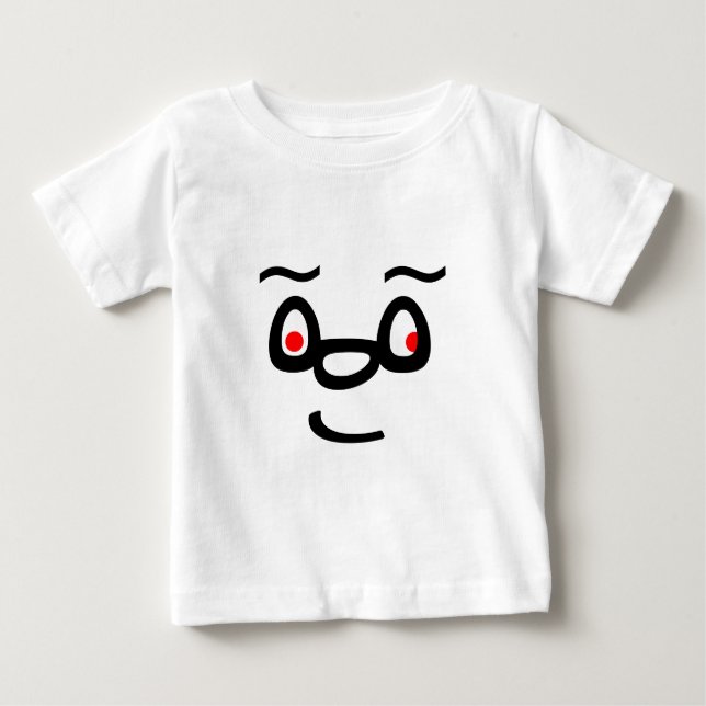 Camiseta Para Bebê Rosto de Sorriso (Frente)