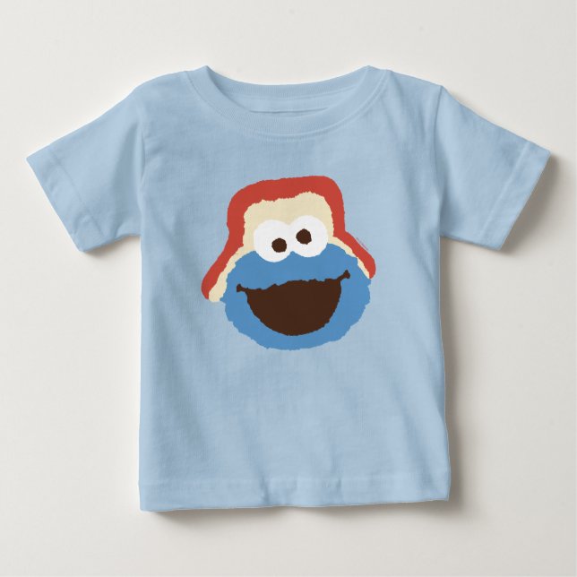 Camiseta Para Bebê Rosto de Woodland Monstro do Cookie (Frente)