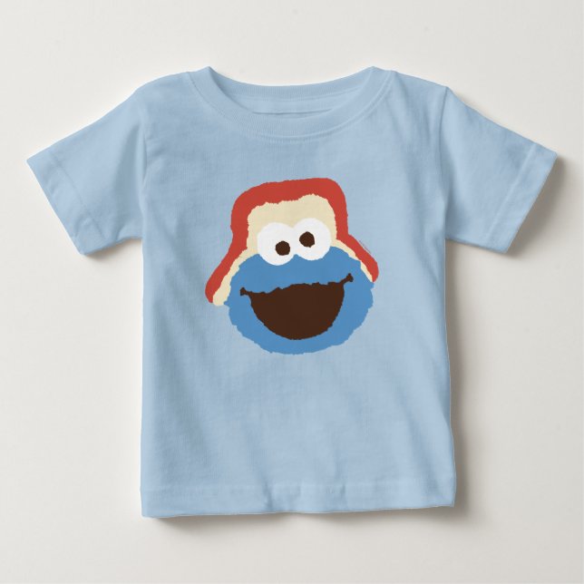 Camiseta Para Bebê Rosto Florestal do Monstro da Bolacha (Frente)
