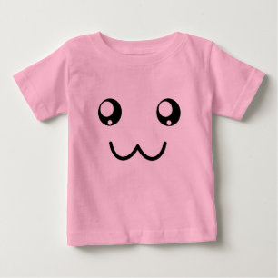 Camiseta Para Bebê Rosto fofo -Crie o seu
