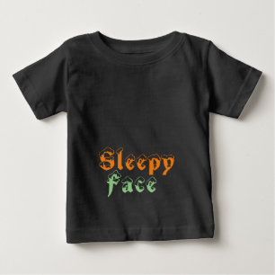 Camiseta Para Bebê Rosto Sonolento: