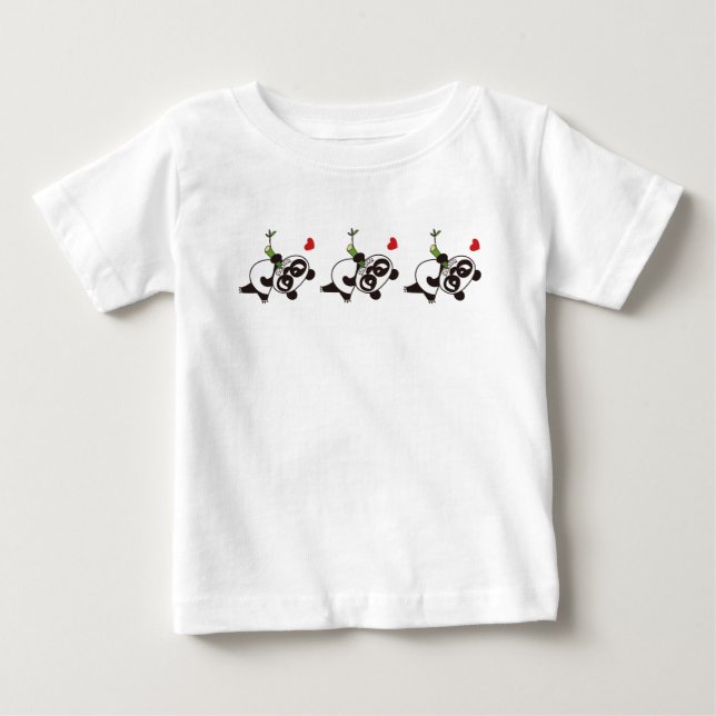 Camiseta Para Bebê Rosto Zangado Panda 39 (Frente)