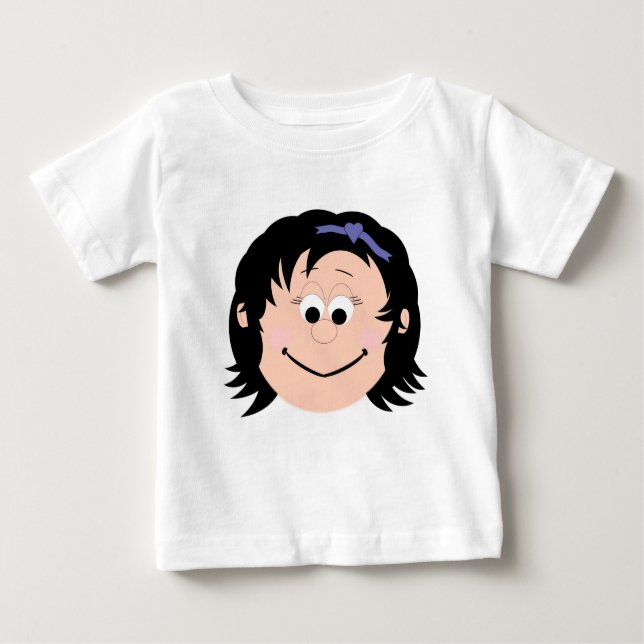 Camiseta Para Bebê Rostos e Gráficos Divertidos para Crianças (Frente)