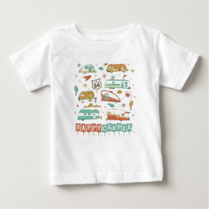 Camiseta Para Bebê Rota 66 Happy Camper