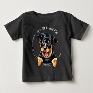 Camiseta Para Bebê Rottweiler seu toda aproximadamente mim