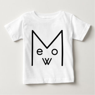 Camiseta Para Bebê Roupa com o design Meow