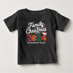 Camiseta Para Bebê Roupa Combinando para Natal em Família 2024 Equipe