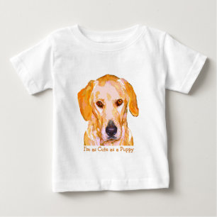 Camiseta Para Bebê Roupa da criança do brilho labrador retriever