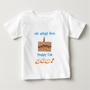 Camiseta Para Bebê Roupa de aniversário de 1 ano para meninos - baby