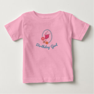 Camiseta Para Bebê Roupa de Aniversário de Ballet para Bailarina