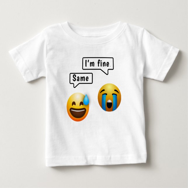 Camiseta Para Bebê Roupa de Bebê com Carinha Sorridente Fofa (Frente)