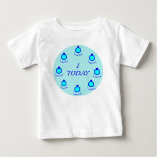 Camiseta Para Bebê Roupa De Bebê De Tartaruga Azul Brilhante
