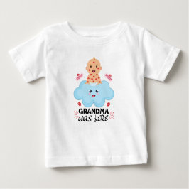 Camiseta Para Bebê Roupa de bebê engraçada e fofa da vovó. Vovó estev
