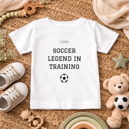Camiseta Para Bebê Roupa de Bebê Nome Treinamento Lenda do Futebol
