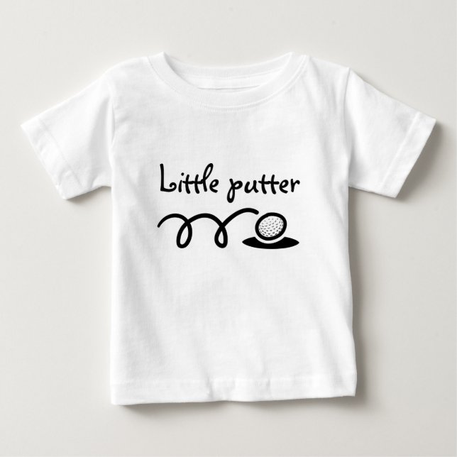 Camiseta Para Bebê Roupa de bebé tema golfe | Design fofo de putting (Frente)