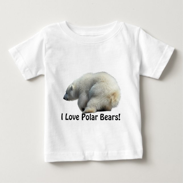 Camiseta Para Bebê Roupa de Fotografia do Polar Bear Cub (Frente)
