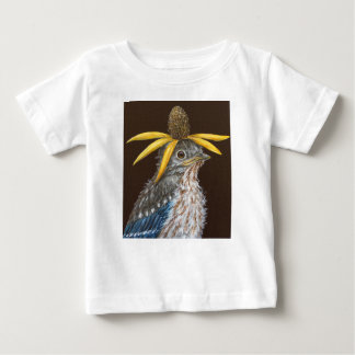 Camiseta Para Bebê Roupa de pássaro azul