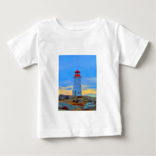 Camiseta Para Bebê Roupa do farol da Peggy