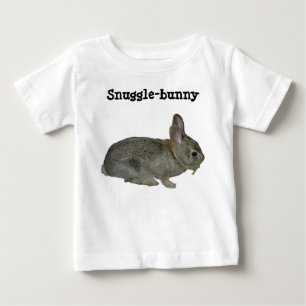 Camiseta Para Bebê roupa do Snuggle-coelho