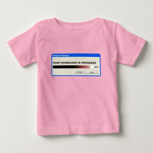 Camiseta Para Bebê Roupa engraçada para bebê com desenho de cocô cain (Frente)