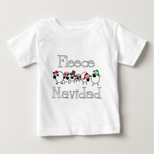 Camiseta Para Bebê Roupa engraçado do Natal de Navidad do velo