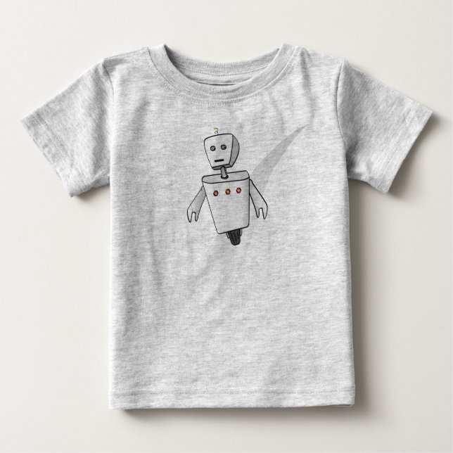Camiseta Para Bebê Roupa Robô Orgânica Fuja (Sketch) (Frente)