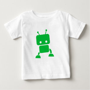 Camiseta Para Bebê Roupa verde do bebê do robô do bebê
