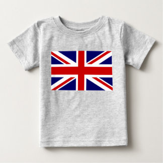 Camiseta Para Bebê Roupas de bebê de bandeira britânica | design de e