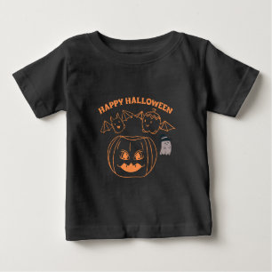 Camiseta Para Bebê Roupas de Fantasia Feminina Feliz Dia das Bruxas P