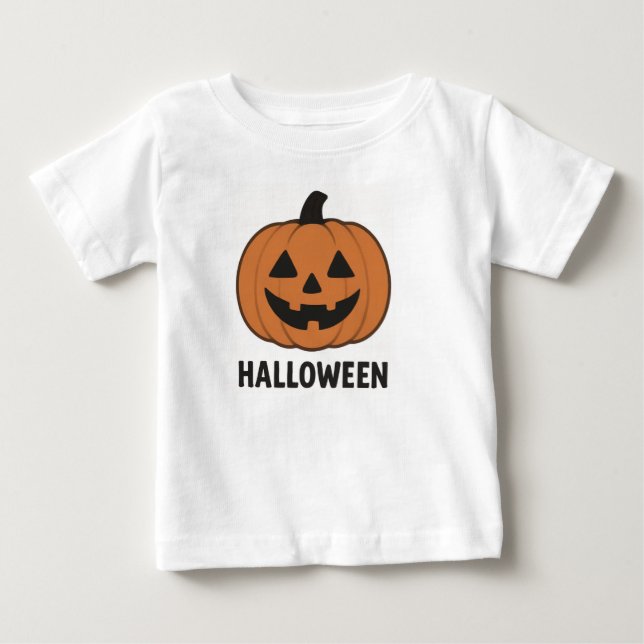 Camiseta Para Bebê Roupas de Halloween para bebês (Frente)