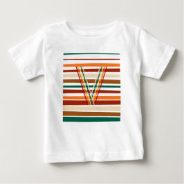 Camiseta Para Bebê Roupas de Verão Retrô Listradas para Mulheres e Cr