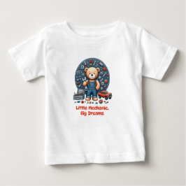 Camiseta Para Bebê Roupas mecânicas para bebês para presentes de rapa