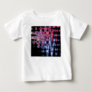 Camiseta Para Bebê Roxo Bonito, Cinza Cinza e Aquarela Preta