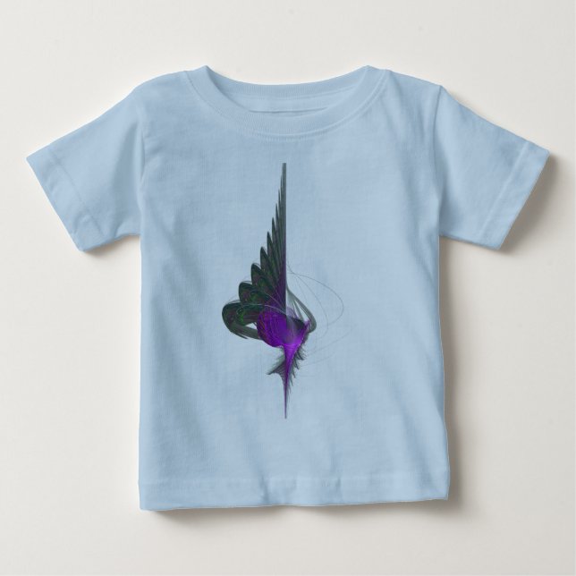 Camiseta Para Bebê Roxo Dervish Abstrato Art (Frente)