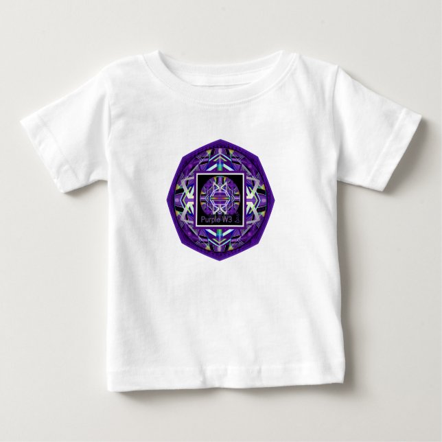 Camiseta Para Bebê Roxo W3 (Frente)