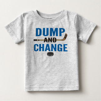 Camiseta Para Bebê Royal Blue Dump and Change Hockey Baby
