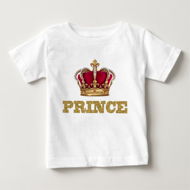 Camiseta Para Bebê Royal Prince Baby Boy (Frente)