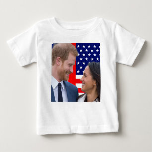 Camiseta Para Bebê Royal Wedding Harry e Meghan