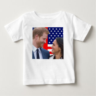 Camiseta Para Bebê Royal Wedding Harry e Meghan