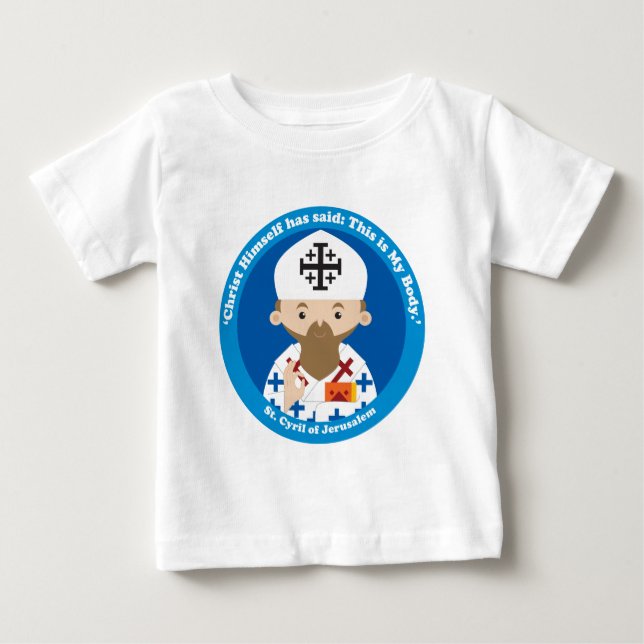 Camiseta Para Bebê Rua. Cirilo de Jerusalém (Frente)