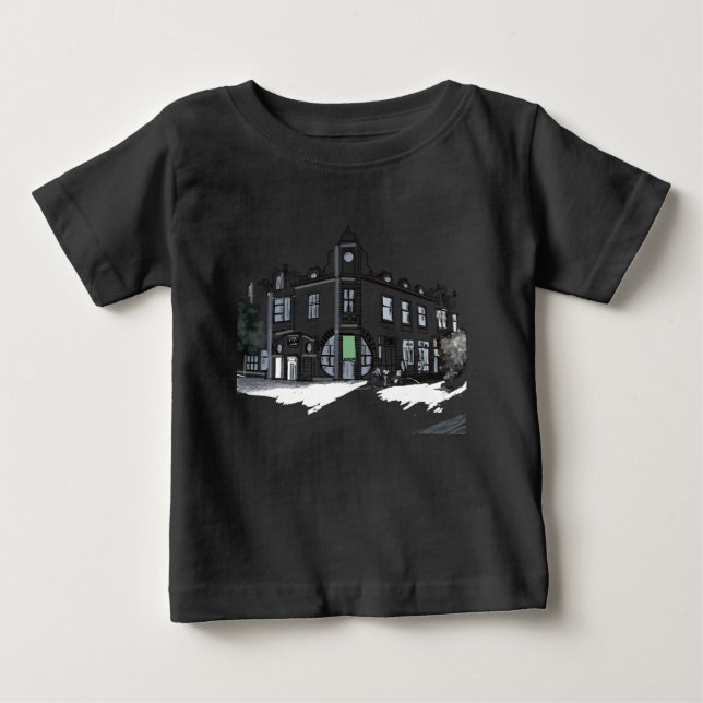 Camiseta Para Bebê rua da cidade antiga (Frente)